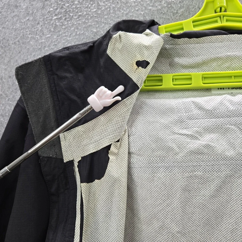 The North Face Men Jacket XL Black Embroidered Activewear Zipper READ